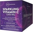 MRM Nutrition Sparkling Vitamin C 1000mg | mit Vitamin D + Zink + Präbiotika| Lemonade Flavored | Immune Gesundheit | Antioxidantien + Elektrolyte | Zero Sugar | 30 Servietten