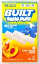 14 Protein Bars. Sour Puff. 7 Blue Razz Blast. 7 Sweet Peach Punch. (1.45 oz per bar, 20.2 oz total)