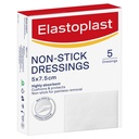 Elastoplast Non-Stick Wound Dressings 5 x 7.5 cm (5 Pack) | Highly Absorbent | Non-Stick Wound Care | Gentle Removal | Double-Sided | Moisture-Wicking Material | Cushions & Protects Wounds