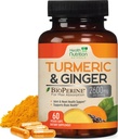 Kurkuma Ergänzung 2600mg - mit Bio Ginger & Turmeric, 95% Curcuminoids, BioPerine Black Pepper für beste Absorption, Nature's Vegan Joint Support, Non-GMO, Bottled in USA - 60 Kapseln
