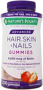 Nature's Bounty Hair, Skin & Nails Rapid Gummis, Argan-Infused Vitamin Supplement mit Biotin, Unterstützt Haar, Haut und Nagel Gesundheit für Frauen, 230 Count