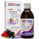 HealthAid KidzOmega Syrup – Omega-3 DHA with Vitamins C, D & E | 200ml Mixed Berry Flavor | Supports Brain, Vision & Immune Health | Easy-to-Take Liquid Supplement for Children