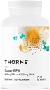 Thorne Super EPA Omega-3 Fatty Acids EPA DHA Supplement, 90 Gelcaps
