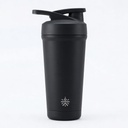 CULT Steel Shaker with Bottom Opener 700ml | Leakproof Shaker for Gym & Protein Shaker Bottle | Stainless Steel Gym Shaker Bottle for Men & Women & Shaker Bottles (Black)
