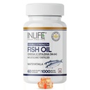 INLIFE Fish Oil Omega 3 Supplement 1000mg, Double Strength, 60 Caps