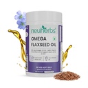 Neuherbs Flaxseed Oil Omega 3 6 9 Capsules 1000mg For Men & Women | Cold Pressed Flaxseed Oil Veg Omega-3 Supplement With Vitamin D3 & E | Supports Heart, Joint & Skin Health - 60 Softgels
