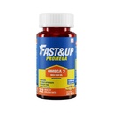 Fast&Up Promega with Double Strength 1250 mg Omega-3 Rich Fish Oil 60 Capsules | High 375 mg EPA & 250 mg DHA Ratio (3:2) for Heart, Eyes, Joints & Brain Health | No Fishy Aftertaste, Smell or Burps