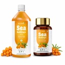 Dr Vedic Sea Buckthorn Combo – 500mg 60 Capsules + 500ml Juice | Omega 3, 6, 7 & 9 Rich | Skin Glow, Heart Health, Joint Support & Immunity Booster | Natural Antioxidant Vegan Formula (SeaBuckthorn Combo)