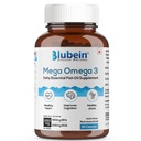 Blubein Mega Omega 3 Fish Oil Capsules for Men & Women, Triple Strength with 1250 mg (450 mg EPA & 300 mg DHA) for Muscle Recovery, Healthy Heart, Joints & Brain - 60 Capsules, 160 grams