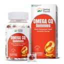 Healing Pharma - Omega CQ Gummies for Adults | Omega 3 (Flaxseed) with CoQ10 & Vitamin B5 | Supports Heart, Brain, Immunity & Energy | Cherry Flavour | No Added Sugar | Gluten Free – 60 Veg Gummies