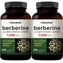 Berberine Ergänzung 1.500mg mit Ceylon Cinnamon & Turmeric Root, 480 Veggie Kapseln (2 Packung) | 97% Pure Berberine HCL | Unterstützt Balanced Sugar Levels & Heart Health | Vegan, Non-GMO