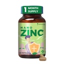 ZEROHARM Nano Zinc Tablets | Guava Leaves Extract | High Absorption Zinc Supplement for Immunity, Skin, Hair, Bone, Vision & Cognitive Health | For Men & Women | 600mg per Serving | 60 Veg Tablets