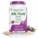 HealthyHey Nutrition Milk Thistle Capsules for Liver Health - High Strength -Extract - 120 Veg. Capsules