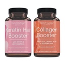Reserve Ultra Collagen Booster & Keratin Haar Booster - Eigenschaften Dermaval, Biotin & Resveratrol - Unterstützung Haar & Haut - 60 Ultra Collagen Kapseln, 60 Keratin Kapseln