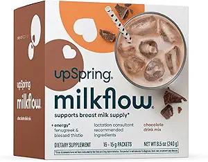UpSpring Milchfluss Elektrolytische Beere & Schokolade Stillende Ergänzung Getränkemischungen mit Fenugreek zur Unterstützung der Milchversorgung*