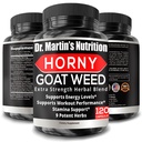 Super Strength 1590mg Horny Goat Weed 120 Kapseln mit Maca Arginine & Ginseng - Natürlich steigern Sie Ihre Gesundheit, Workout Performance, Endurance & Energy, Joint Health für Männer & Frauen (120C)