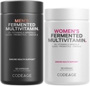 Codeage Daily Multivitamin Bundle: Women's & Men's Multivitamins, B-Vitamins, Probiotics, Food-Based Blends, 120 Kapseln pro Flasche