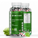Apple Cider Vinegar Gummies 350mg ACV Per Gummy Vitamin B9 B12 Vegan Pectin Digestive Support Detox Metabolism Energy Boost Sugar Free Supplement 60 Count Individually Wrapped
