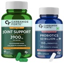 Carbamide Forte Glucosamine & Chondroitin MSM - 3900mg Per Serving – 90 Tablets & Carbamide Forte Probiotics Supplement 50 Billion for Women & Men – 60 Veg Capsules