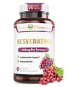Resveratrol 1450mg Extra Strength Formel, um bessere Haut und Immunität mit Grüner Tee-Extrakt zu fördern, Schuppen Extrakt,Rote Wein-Extrakt und andere 90 Tage Versorgung