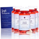 Relumines L Glutathione Supplement Complex - Reduzierte Glutathione 1000mg mit Alpha Lipsäure & Rose HIPS Kapseln für Nourished & Smoother Skin, 60 Caps x 5 Flaschen