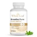 White Leaf Ayurvedic Breathe Pure Lung Detox Tablets(60 Count) Vegetarian, Herbal Supplement Made with Natural Extracts Tulsi, Mulethi, Vasava,Turmeric|For Lung Cleansing Detoxification