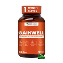 ZeroHarm GainWell Capsules | Ayurvedic Weight Gainer Supplement | Kaunch Beej, Kulanjan, Shatavari, Ashwagandha & Vidarikand | Improves Digestion, Appetite & Nutrient Absorption | 60 Capsules