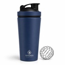 SPADES 750ml Stainless Steel Protein Shaker Bottle with Mixing Ball | Leak Proof Gym Shaker for Protein & Pre Workout Drinks gym bottle shaker for gym (Blue)