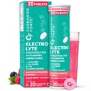 Carbamide Forte Electrolyte Supplement with Zero Added Sugar | Electrolyte Hydration Tablets for Sustained Energy with 5 Essential Electrolytes No Sugar, Low Calorie Hydration | Added L-Glutamine & Taurine, Vitamin C & B-Complex | Mixed Berry Flavour | 20 Effervescent Tablets