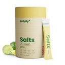 Supply6 Salts | Electrolyte Mix | Zero Added Sugar | Sodium, Potassium, Magnesium, Zinc & Fiber | Keto Friendly, Vegan Friendly, No Preservatives (18 Servings, Lemon Lime)