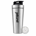 PUMPD Stainless Steel Gym Shaker 750 ml Silver Protein Shaker Leakproof With Blender Ball