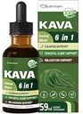 Kava Root Tropfen für Beruhigung & Relaxing Support, Natürliche Beruhigung & Schlaf Ergänzungen für Erwachsene mit Valerian, Kamillenextrakt, hohe Bioverfügbarkeit Flüssigkeit mit Basil fördert Entspannung. 2 oz