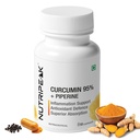 Curcumin 500mg with Piperine 10mg | 95% Standardized Curcuminoids | Turmeric for Joint Comfort, Inflammation & Antioxidant Support | Vegan Veg Capsules | 60 Capsules