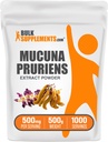 BulkSupplements.com Mucuna Pruriens Extract Powder - Mucuna Pruriens Supplements, Kräuterergänzung - Vegan & Glutenfrei, 500mg pro Servierung, 500g (1.1 lbs) (Pack von 1)