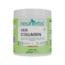 Neuherbs Collagen Supplement Powder | Veg Collagen Peptides for Men & Women | With Hyaluronic Acid & Vitamin C for Glowing & Youthful Skin | Zero Added Sugar | Orange Flavour, 200g