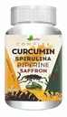 Sambhav Complex Curcumin Spirulina Piperine Saffron Capsules | Food Supplement | 60 Capsules