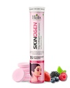 Helix SKINOGEN Veg Collagen Effervescent Tablets for Glowing Skin & Radiance | Skin Brightening & Anti-Aging Formula with L-Glutathione, Hyaluronic Acid, Resveratrol, Lycopene, Aloe Vera, Rosehip & Vitamin E | Mix Berry (15 count (Pack of 1), Mix Berry Flavor)