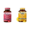 Carbamide Forte Multi Collagen Supplements With 5 Types of Collagen & Triple Strength Fish Oil 1400mg with Omega 3 900mg For Bones and Heart | 90 Tablets + 90 Softgel Capsules