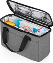 Trunab Erste Hilfe Tasche Leere kleine Medizin Aufbewahrungstasche, Insulated Medication Cooler Bag, Reise Pillen Flasche Organizer für Verschreibung, Insulin, Ergänzungen oder medizinische Versorgung, Grau(nur)