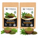 Organic Moringa Leaf Powder + Neem Patta Powder | 100g Each | Herbal Tea, Kadha & Wellness Drink Ingredients