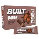 Erbaute Bar, Puff Protein Bars, Brownie Batter Puff, 17g Protein Snacks, On-The-Go Bars, Nur 140 Kalorien, 6g Zucker, Kollagen, Glutenfrei, 12 Zähler