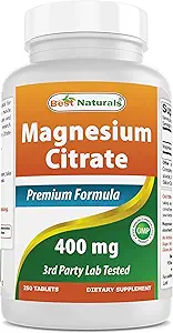 Best Naturals Magnesium Citrat (Citrato de Magnesio) 400mg 250 Tabletten (400 mg Elemental Magnesium pro 2 Tabletten) (1)