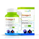 HALEUP Vegan Omega 3, 500 mg || Enriched With Epa/Dha || Healthy Heart || Brain || Immunity Booster (Pack Of 2), 60 Capsule
