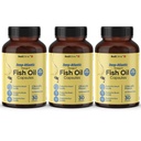 Triple Strength Omega 3 Fish Oil Capsules 2500mg | EPA - 900mg, DHA - 600mg, Vitamin E and Vitamin D3 | Supports Heart, Brain, Joints & Eye Health | No Fishy Burps, Lemon Flavour - 30 Softgels | Pack of 3