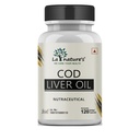 La Nature's Cod Liver Oil 120 Softgels - 300Mg, High In Vitamin A & D - Supports Brain, Joints, Eyes, And Immunity Support For Men And Women (Pack of 1)