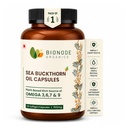 Sea Buckthorn Oil Capsules, 500mg, Plant Based Omega 3 6 7 9, 30 Softgels