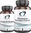 Designs für Gesundheit Vitamin D Supreme (60 Kapseln) + Magnesium Glycinat Komplex (180 Kapseln) Bundle - Vitamin D3 5000 IU mit 2000mcg Vitamin K + Magnesium Supplement (2 Produkte)