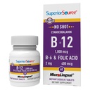 Überlegene Quelle Kein Schuß Vitamin B-12 Cyanocobalamin 1000 mcg, B-6, Folsäure 400 mcg - Unterstützung Brain & Heart Health - Aids Natural Energy Levels - 60 Sublingual Dissolving Tablets