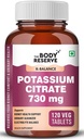 The Body Reserve Potassium Citrate Tablets-120, Potassium supplements for healthy kidney function pH Balance Boosts Electrolyte Levels for Hydration & wellness