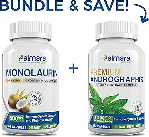Palmara Health Premium Monolaurin 600mg + Andrographis Extrakt
